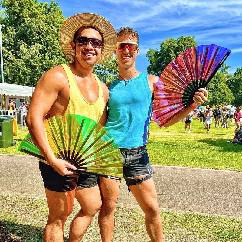 Purple PVC Party Fan