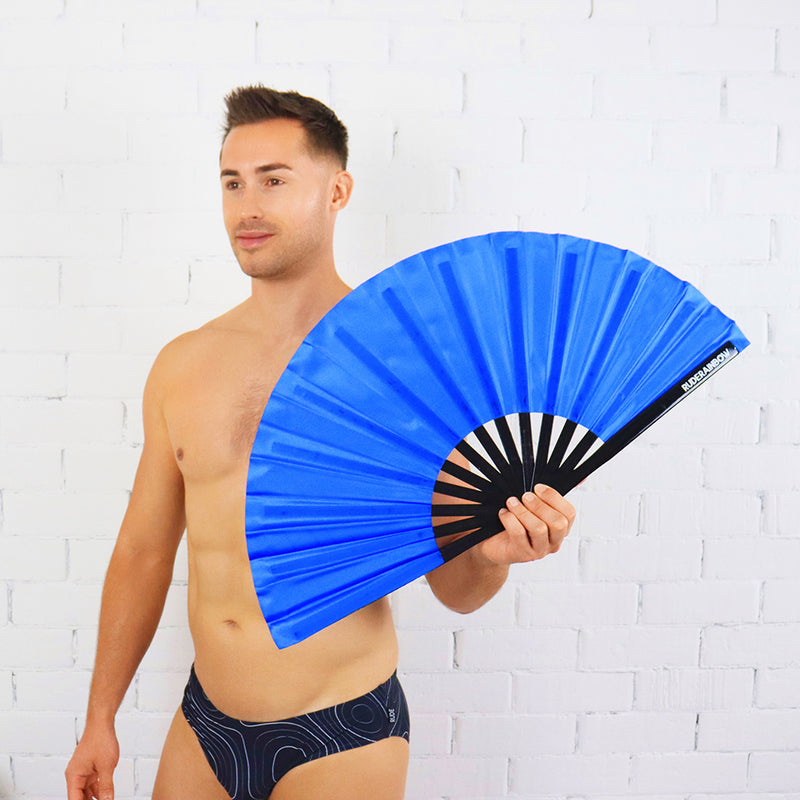 Blue (Dark/Indigo) UV Party Fan