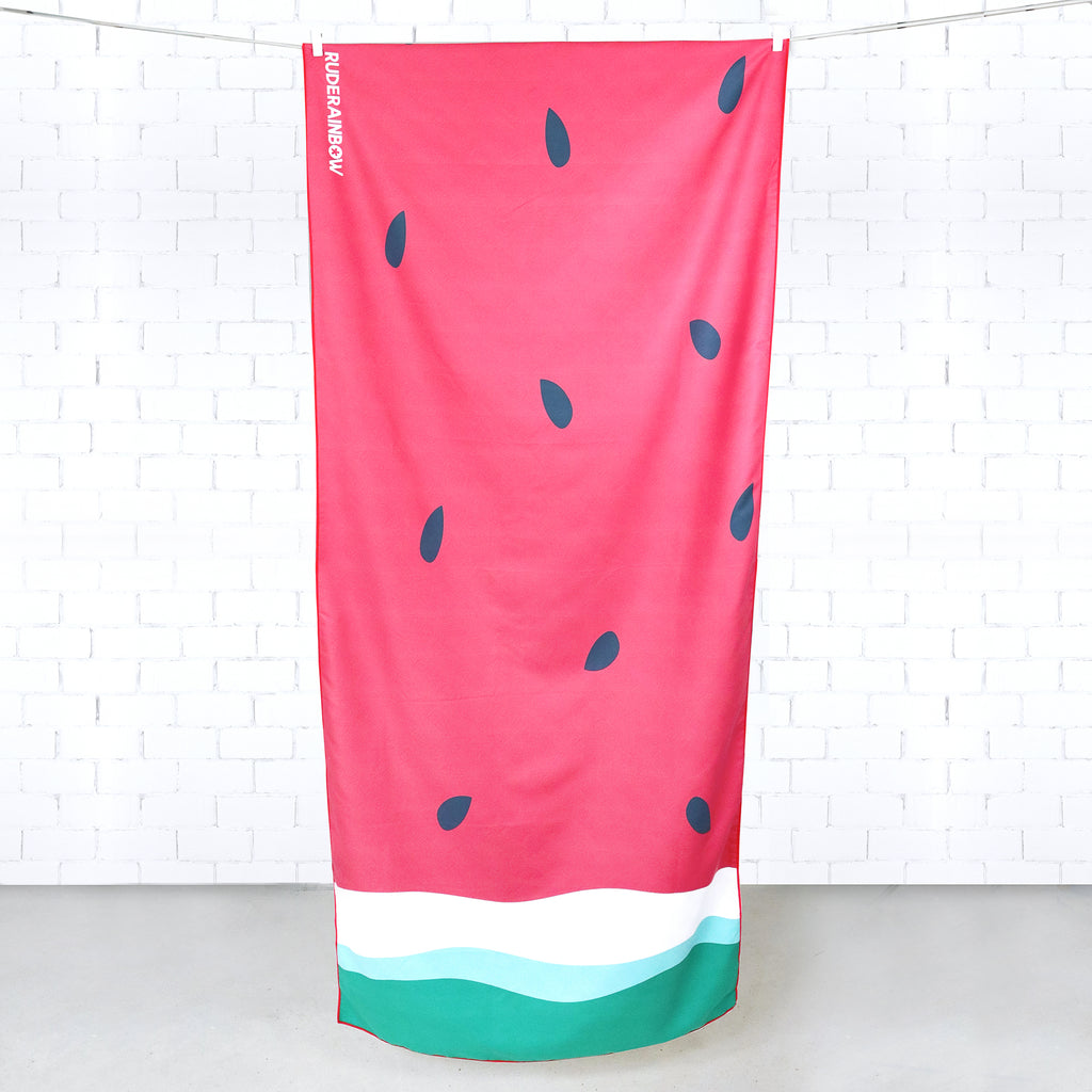 Realhomelove Watermelon Oversized Beach Towel for Adults Kids, Microfiber Quick Dry Kids Beach Towels, Absorbent Sand Free Pool Towels Blanket for